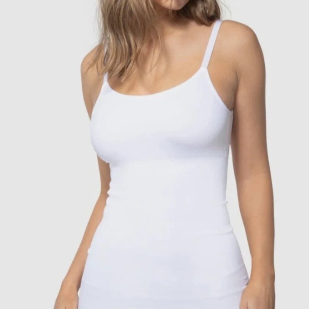 UNDEROUTFIT Tank Top For Women Adjustable Straps Tank 3XL #680 White Cami Tank